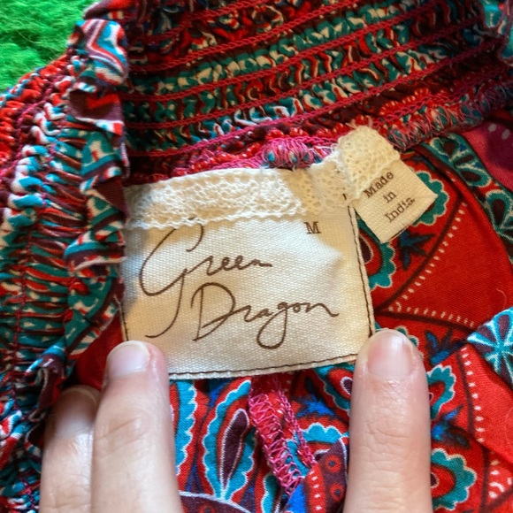 Green Dragon boho Shorts - Picture 7 of 7